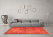 Machine Washable Abstract Orange Contemporary Area Rugs in a Living Room, wshcon749org