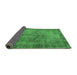 Sideview of Abstract Emerald Green Contemporary Rug, con749emgrn