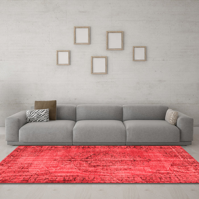 Contemporary Red Washable Rugs
