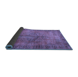 Sideview of Abstract Blue Contemporary Rug, con749blu