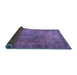 Sideview of Abstract Blue Contemporary Rug, con749blu