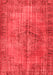 Abstract Red Contemporary Area Rugs