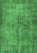 Machine Washable Abstract Emerald Green Contemporary Area Rugs, wshcon749emgrn