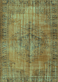 Abstract Turquoise Contemporary Rug, con749turq