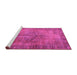 Sideview of Machine Washable Abstract Purple Contemporary Area Rugs, wshcon749pur