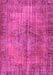 Machine Washable Abstract Purple Contemporary Area Rugs, wshcon749pur