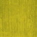 Square Machine Washable Abstract Yellow Contemporary Rug, wshcon74yw