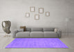 Machine Washable Abstract Purple Contemporary Area Rugs in a Living Room, wshcon74pur