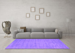 Machine Washable Abstract Purple Contemporary Area Rugs in a Living Room, wshcon74pur