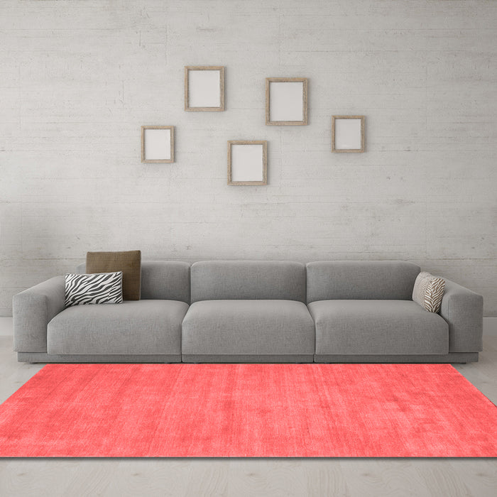 Contemporary Red Washable Rugs