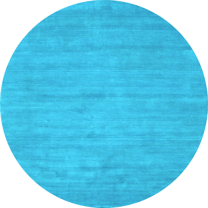 Round Machine Washable Abstract Light Blue Contemporary Rug, wshcon74lblu
