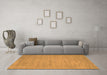 Machine Washable Abstract Orange Contemporary Area Rugs in a Living Room, wshcon74org
