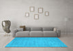 Machine Washable Abstract Light Blue Contemporary Rug in a Living Room, wshcon74lblu