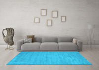 Machine Washable Abstract Light Blue Contemporary Rug, wshcon74lblu