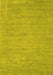 Machine Washable Abstract Yellow Contemporary Rug, wshcon74yw