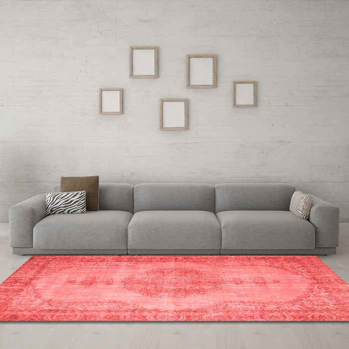 Contemporary Red Washable Rugs