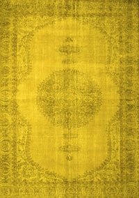 Abstract Yellow Contemporary Rug, con750yw