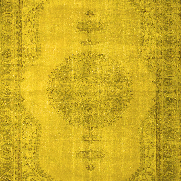 Abstract Yellow Contemporary Rug, con750yw