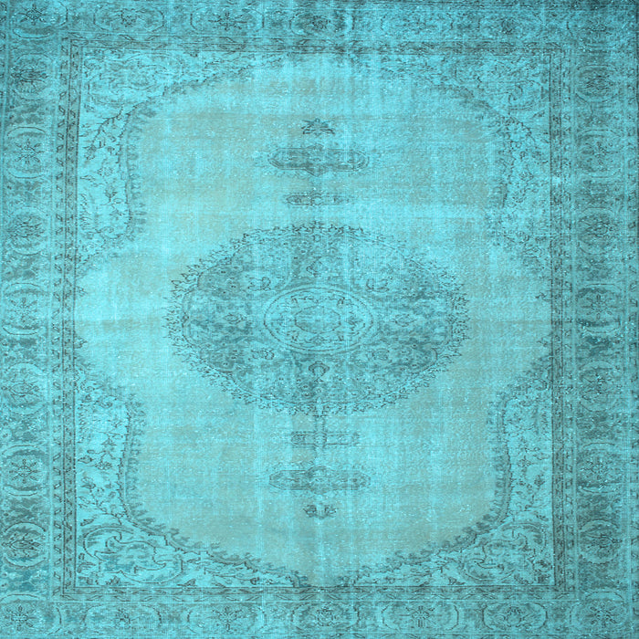 Square Machine Washable Abstract Light Blue Contemporary Rug, wshcon750lblu