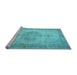 Sideview of Machine Washable Abstract Light Blue Contemporary Rug, wshcon750lblu