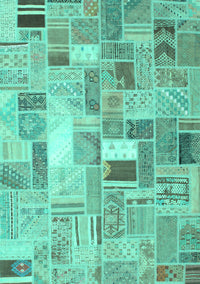 Abstract Turquoise Contemporary Rug, con751turq