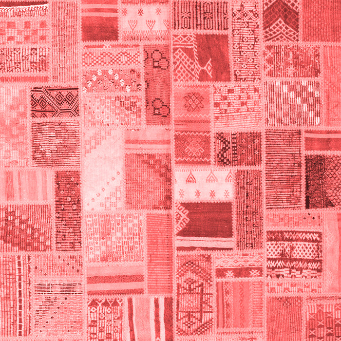 Machine Washable Abstract Red Contemporary Rug, wshcon751red