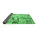 Sideview of Abstract Emerald Green Contemporary Rug, con751emgrn