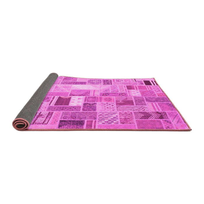 Sideview of Abstract Pink Contemporary Rug, con751pnk