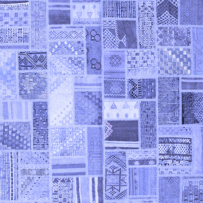 Abstract Blue Contemporary Rug, con751blu