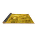 Sideview of Abstract Yellow Contemporary Rug, con751yw