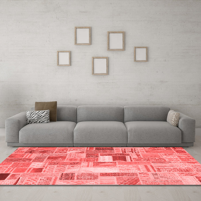 Contemporary Red Washable Rugs