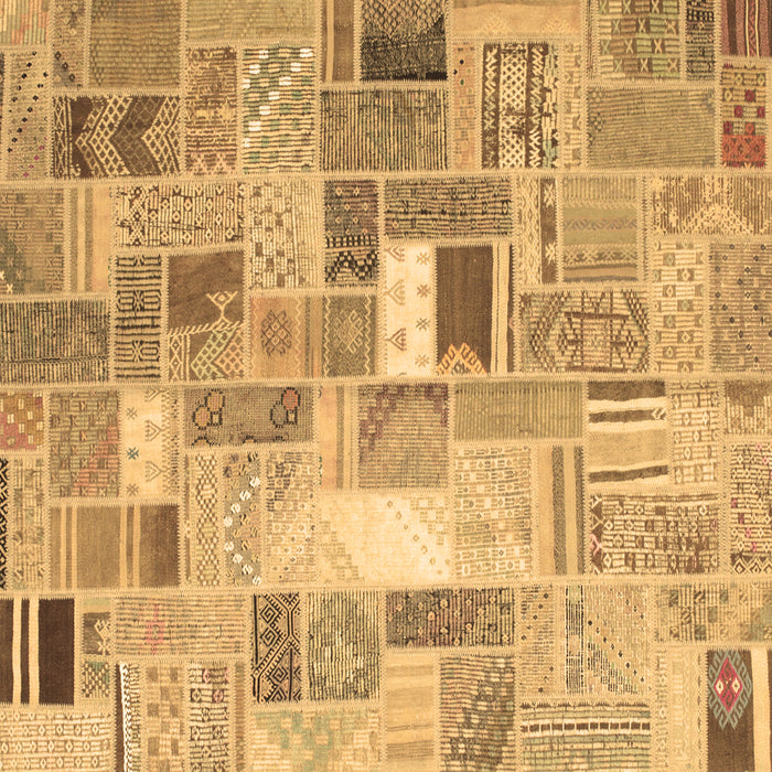 Square Abstract Brown Contemporary Rug, con751brn