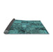 Sideview of Abstract Light Blue Contemporary Rug, con752lblu