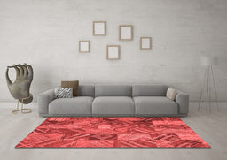 Contemporary Red Washable Rugs