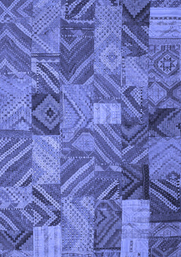 Abstract Blue Contemporary Rug, con752blu