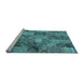 Sideview of Machine Washable Abstract Light Blue Contemporary Rug, wshcon752lblu
