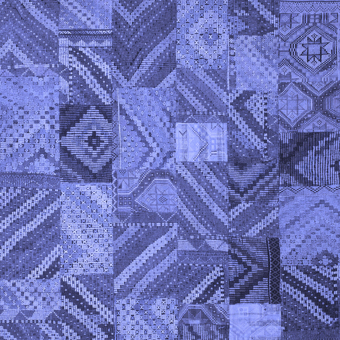 Machine Washable Abstract Blue Contemporary Rug, wshcon752blu