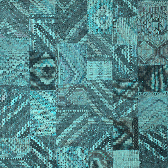 Abstract Light Blue Contemporary Rug, con752lblu