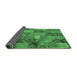 Sideview of Abstract Emerald Green Contemporary Rug, con752emgrn