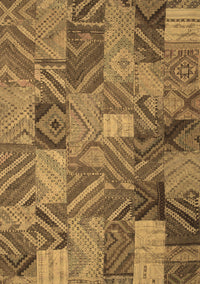 Abstract Brown Contemporary Rug, con752brn