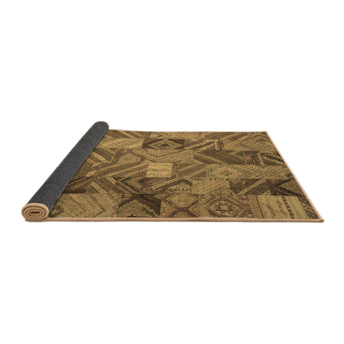 Sideview of Abstract Brown Contemporary Rug, con752brn