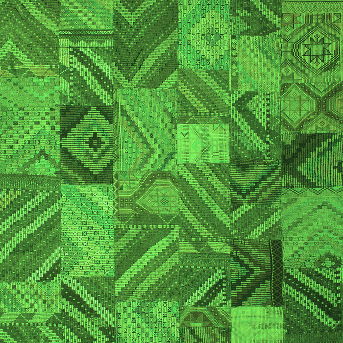 Abstract Green Contemporary Rug, con752grn