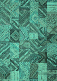 Abstract Turquoise Contemporary Rug, con752turq