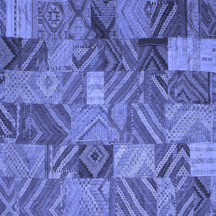 Square Machine Washable Abstract Blue Contemporary Rug, wshcon752blu