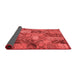 Abstract Red Contemporary Area Rugs