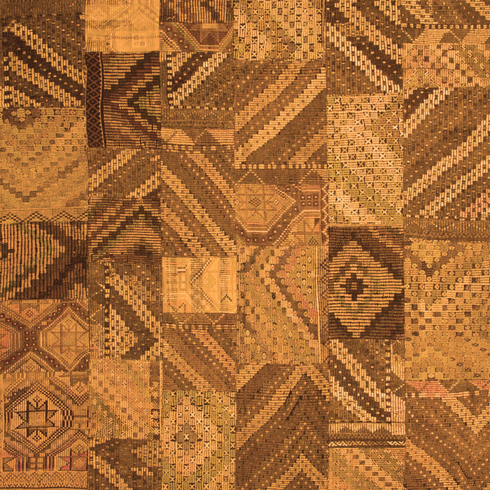 Abstract Orange Contemporary Rug, con752org