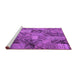 Sideview of Machine Washable Abstract Purple Contemporary Area Rugs, wshcon752pur
