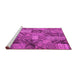 Sideview of Machine Washable Abstract Pink Contemporary Rug, wshcon752pnk