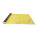 Thickness of Contemporary Yellow Modern Rug, con753