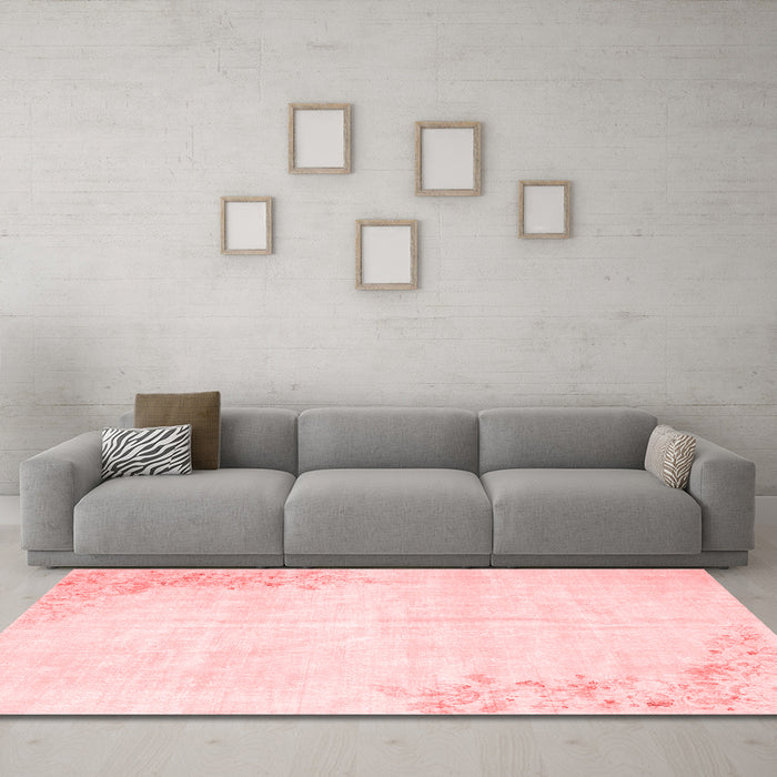 Contemporary Red Washable Rugs